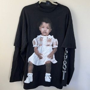 Kanye West DONDA 2 Layer L/S T-Shirt in Black. Brand New.